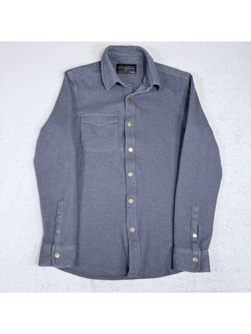 Fossa Apparel Sweater Men's Size Small Navy Skyline Soft Shell Pullover